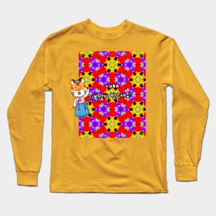 Happy New Year Pattern Long Sleeve T-Shirt